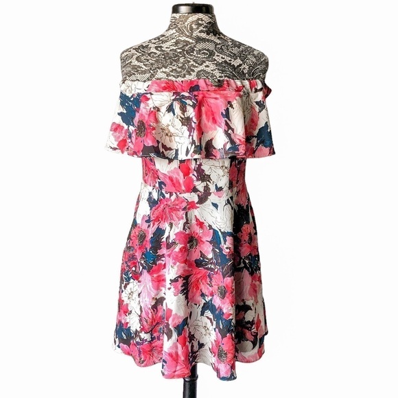 Black Halo Penelope Off-the-Shoulder Floral Circle Dress - Picture 2 of 7